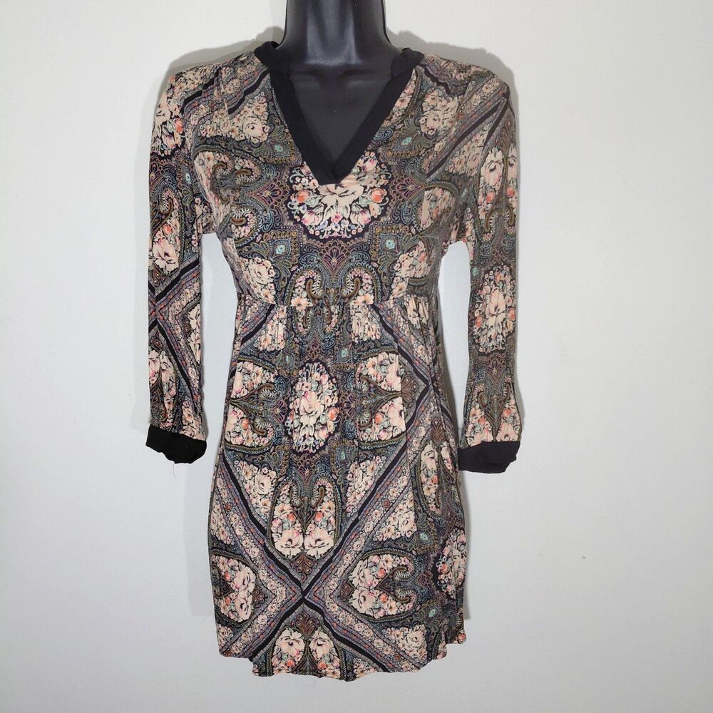 Anthropologie Holding Horses Indie Babydoll Top Paisley Floral Boho Romantic XXS